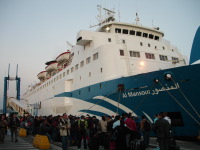 タンジェール港のクルーズ船