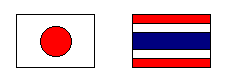 タイと日本の国旗